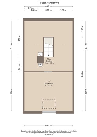 Floorplan - Sperwerlaan 28, 4143 AT Leerdam